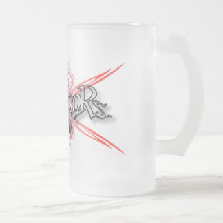 -x Frosted Mug 001 -  Tribal Skulls