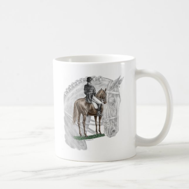 X-Halt Salute Dressage Horse Coffee Mug (Right)