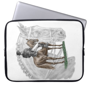 X-Halt Salute Dressage Horse Laptop Sleeve