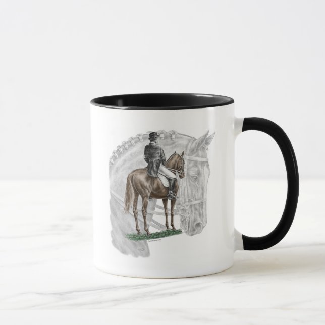 X-Halt Salute Dressage Horse Mug (Right)