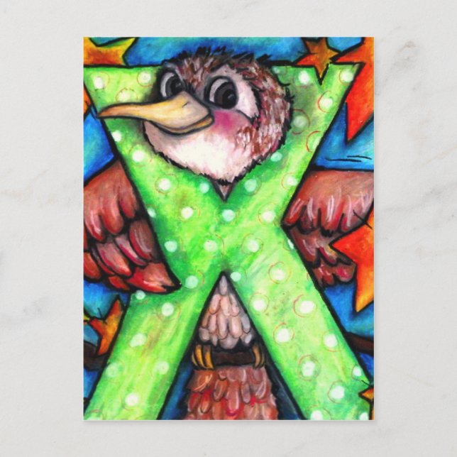 X is for Xenops Postcard (Front)