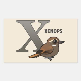X is for Xenops Rectangular Sticker