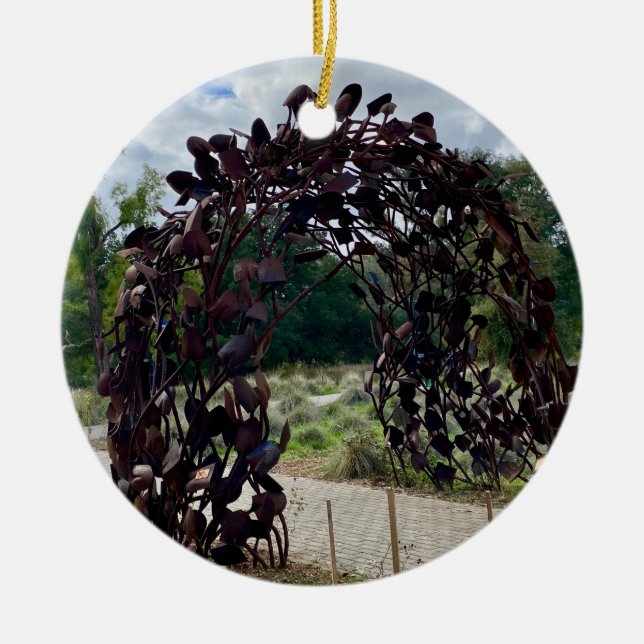X: ITINERARIES: Shovel Gateway Ceramic Tree Decoration (Front)