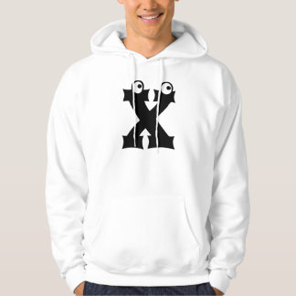 X, letter with eyeballs hoodie