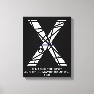 X MARKS THE SPOT CANVAS PRINT
