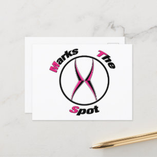 X marks the spot postcard