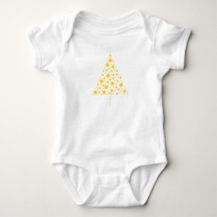 X-mas baby golden Christmas tree Bodysuit