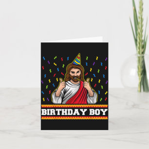 X-mas Funny Jesus Bday For Kids & Adults Jesus Card