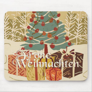 X-Mas Motiv, mit Geschenken unterm Weihnachtsbaum Mouse Mat