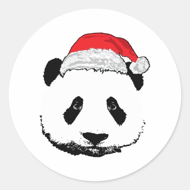 X-Mas panda Classic Round Sticker (Front)
