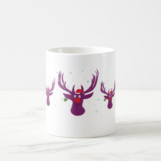X-mas Reindeer Funny Drawing Festival   Mug (Center)