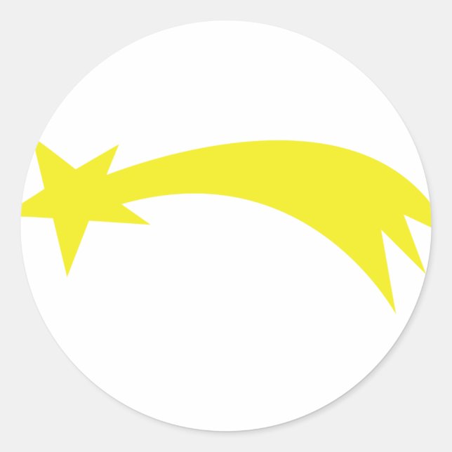 x-mas star - falling star classic round sticker (Front)