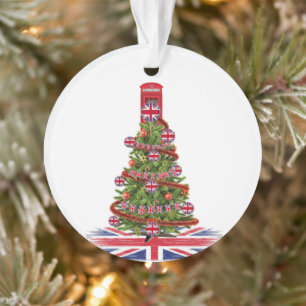 X-mas ugly sweaters for all of your British family Ornament