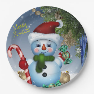 X-mass  paper plate