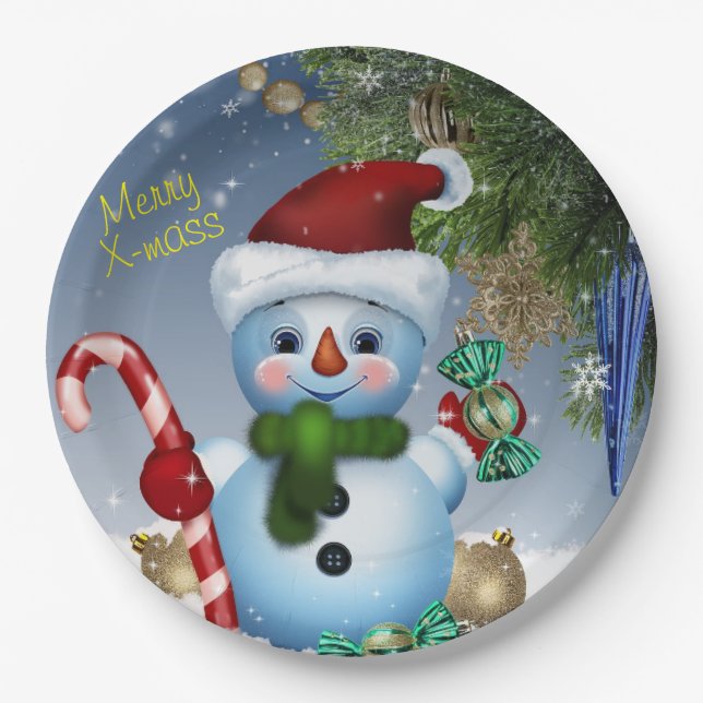 X-mass  paper plate (Front)