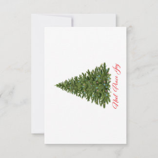 X-Mass Tree- Noel, Peace, Joy Flat Holiday Card