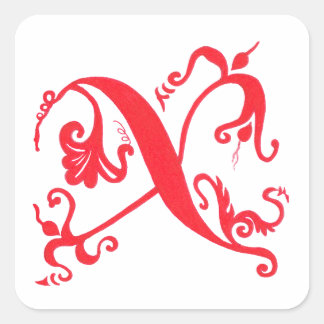 X - MINIATURE SQUARE STICKER