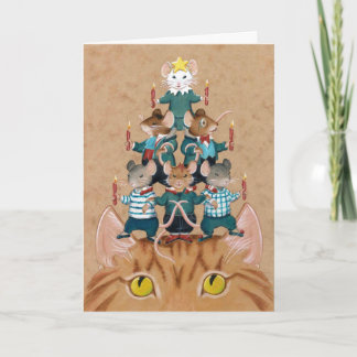 X Mouse Tree Holiday Card