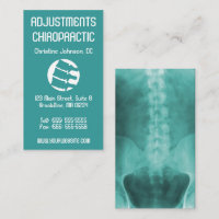 X-Ray Art Vertical Chiropractic Business Cards