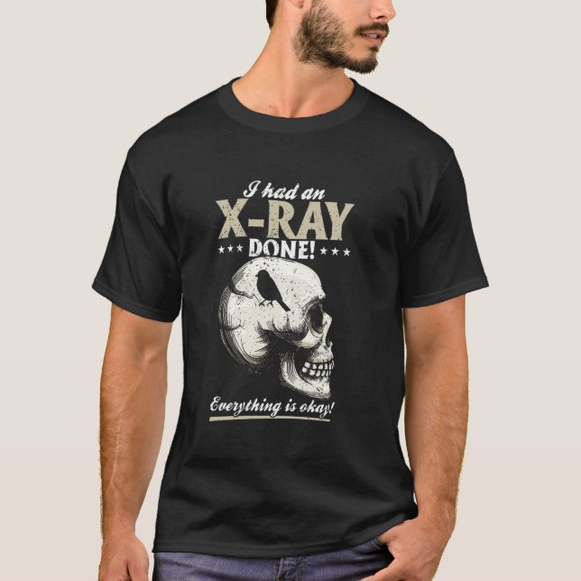 X-Ray Black Humour and Macabre Style T-Shirt (Front)