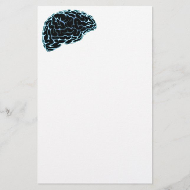 X-RAY BRAIN SIDE VIEW BLUE STATIONERY (Front)