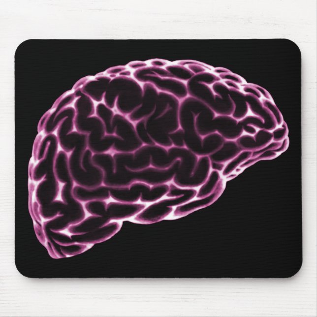 X-RAY BRAIN SIDE VIEW PINK MOUSE MAT (Front)