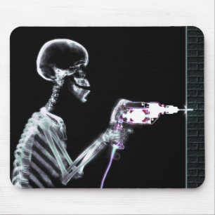 X-RAY CONSTRUCTION SKELETON DRILLING MOUSE MAT