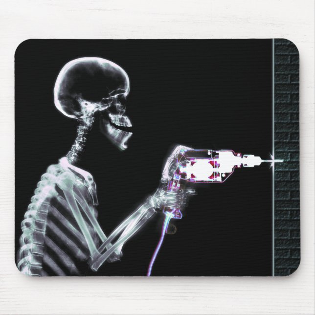 X-RAY CONSTRUCTION SKELETON DRILLING MOUSE MAT (Front)