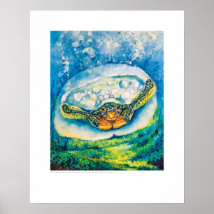 X-ray Cover Art – SeaTurtle CT Pelvis by L. Rainey Poster