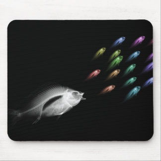X-RAY FISH CHASE - RAINBOW MOUSE MAT