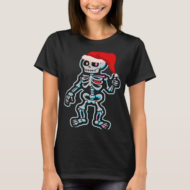 X Ray Gingerbread Man Skeleton Nurse Tech Merry Ch T-Shirt (Front)