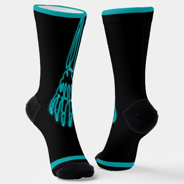 X-Ray of Hand and Finger Bones Stylish Doctor Socks (Angled)