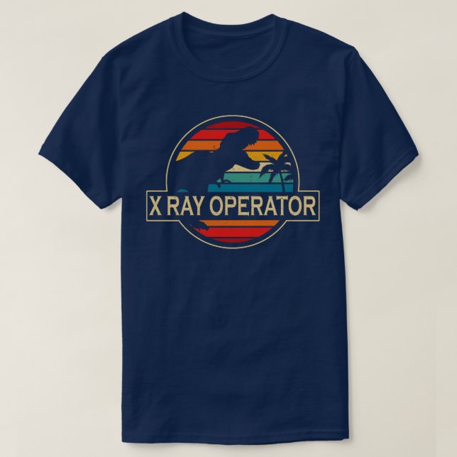 X Ray Operator Dinosaur T-Shirt (Design Front)