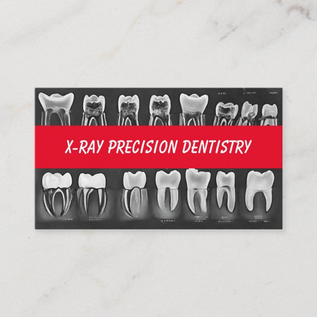 X-Ray Precision Dental Dentist Business Card (Front)
