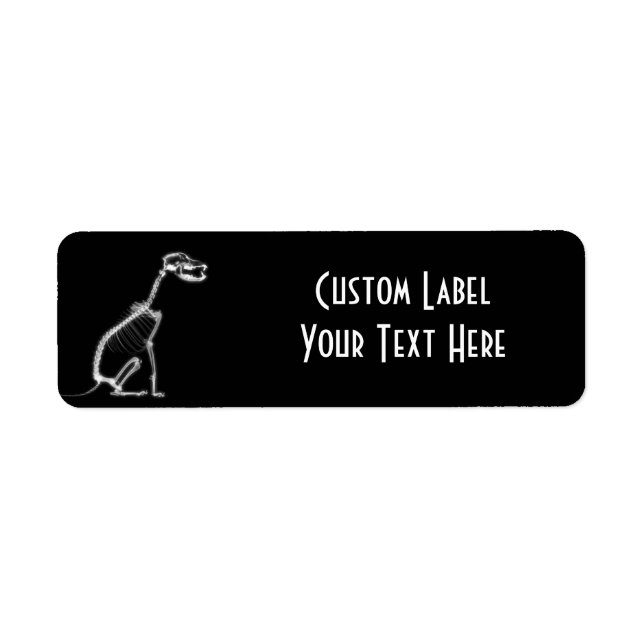 X-RAY PUPPY DOG SKELETON SITTING - B&W (Front)