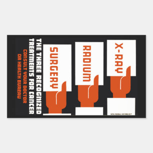 X-Ray, Radium, Surgery Rectangular Sticker