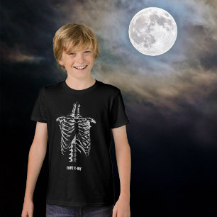 X-ray Rib Cage Funny Halloween Children Customise Tri-Blend Shirt