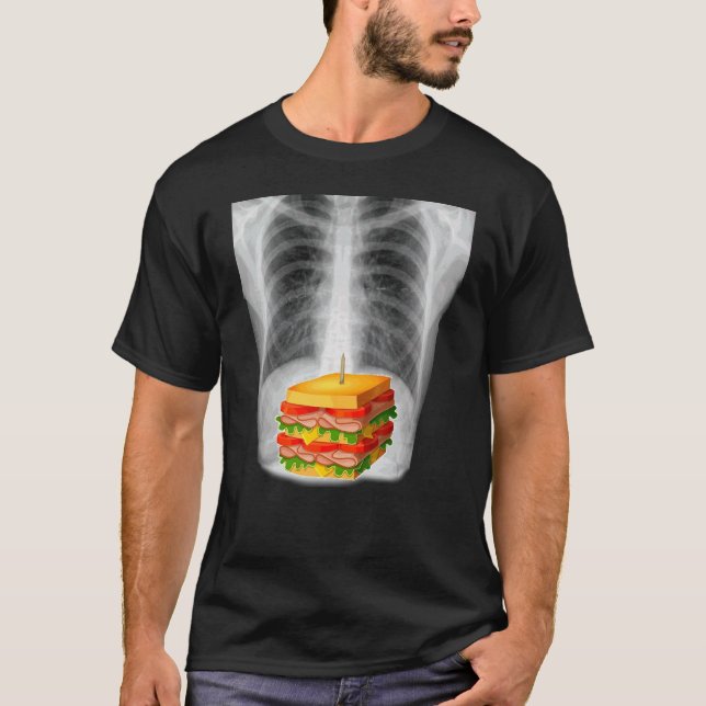 X Ray Showing The Sandwich In My Stomach T-Shirt (Front)