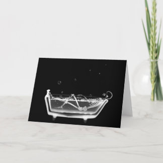 X-Ray Skeleton B&W Bath Time Card