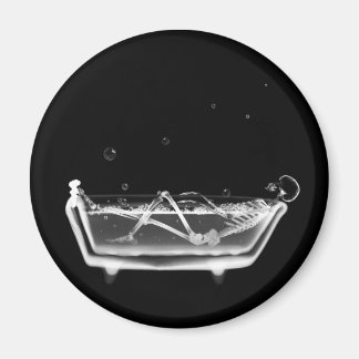X-Ray Skeleton B&W Bath Time Magnet