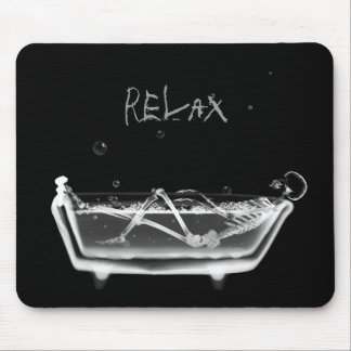 X-Ray Skeleton B&W Bath Time - Relax Mouse Mat