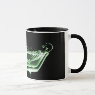 X-Ray Skeleton Bath Black Green Mug