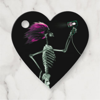 X-Ray Skeleton Blow Drying Hair Favour Tags