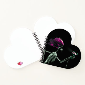 X-Ray Skeleton Blow Drying Hair Notebook