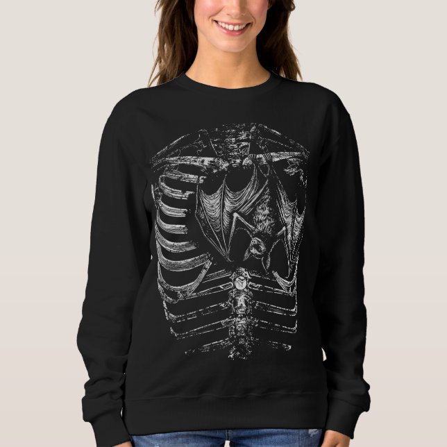 X-Ray skeleton body with bat Sweatshirt (Front)