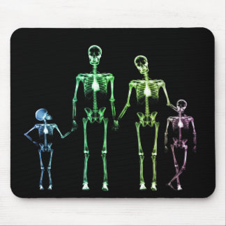 X-RAY SKELETON FAMILY OF 4 ORIGINAL COLORS MOUSE MAT