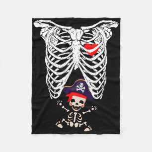X-ray Skeleton Funny Pregnancy Fleece Blanket