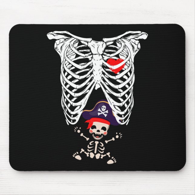 X-ray Skeleton Funny Pregnancy  Mouse Mat (Front)