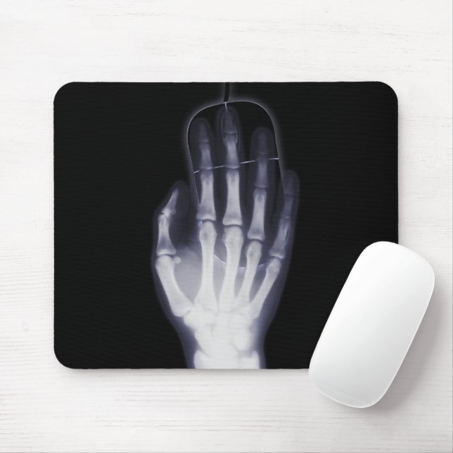 X-Ray Skeleton Hand Xray Funny Nurse Gift Mouse Mat (With Mouse)