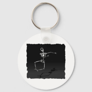 X-RAY SKELETON JOY LEAP B&W KEY RING